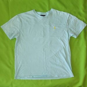 Polo by Ralph Lauren T-shirt Baby Blue with Yellow Logo Unisex Size Medium